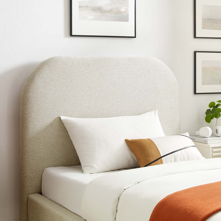 Modway MOD-7136 Keynote Upholstered Fabric Curved Twin Platform Bed Modway