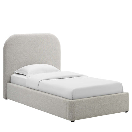Modway MOD-7136 Keynote Upholstered Fabric Curved Twin Platform Bed Modway