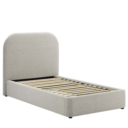 Modway MOD-7136 Keynote Upholstered Fabric Curved Twin Platform Bed Modway