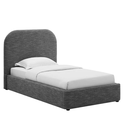 Modway MOD-7136 Keynote Upholstered Fabric Curved Twin Platform Bed Modway