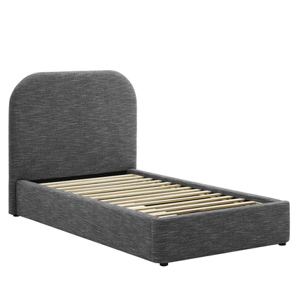 Modway MOD-7136 Keynote Upholstered Fabric Curved Twin Platform Bed Modway