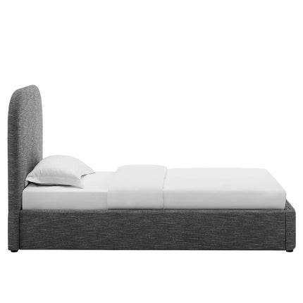 Modway MOD-7136 Keynote Upholstered Fabric Curved Twin Platform Bed Modway