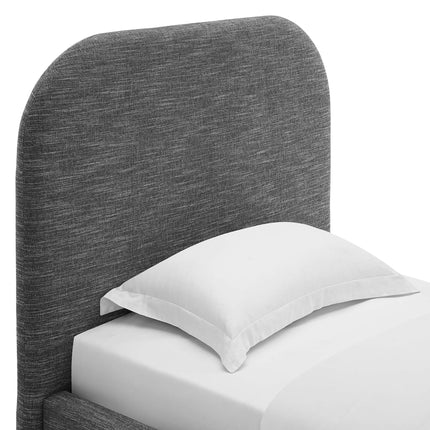 Modway MOD-7136 Keynote Upholstered Fabric Curved Twin Platform Bed Modway
