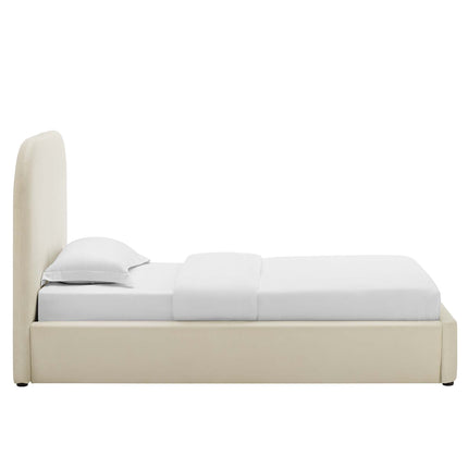 Modway MOD-7137 Keynote Performance Velvet Curved Twin Platform Bed Modway