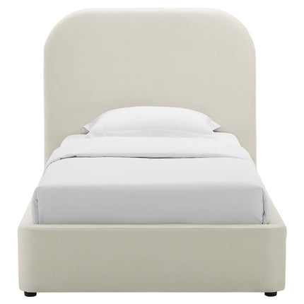 Modway MOD-7137 Keynote Performance Velvet Curved Twin Platform Bed Modway