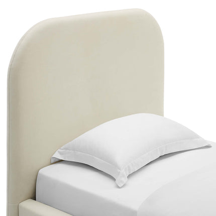 Modway MOD-7137 Keynote Performance Velvet Curved Twin Platform Bed Modway
