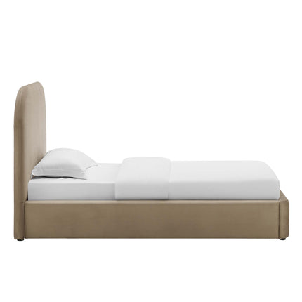 Modway MOD-7137 Keynote Performance Velvet Curved Twin Platform Bed Modway