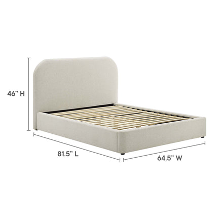 Modway MOD-7138 Keynote Upholstered Fabric Curved Full Platform Bed Modway