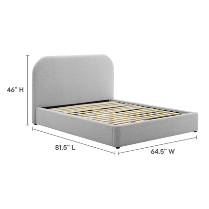 Modway MOD-7138 Keynote Upholstered Fabric Curved Full Platform Bed Modway