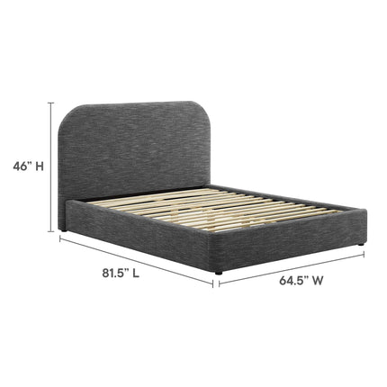Modway MOD-7138 Keynote Upholstered Fabric Curved Full Platform Bed Modway