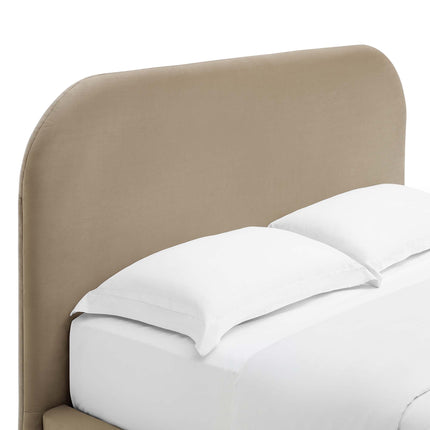 Modway MOD-7139 Keynote Performance Velvet Curved Full Platform Bed Modway