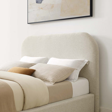 Modway MOD-7140 Keynote Upholstered Fabric Curved Queen Platform Bed Modway
