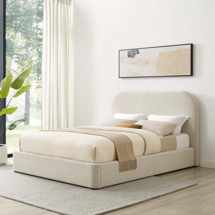 Modway MOD-7140 Keynote Upholstered Fabric Curved Queen Platform Bed Modway