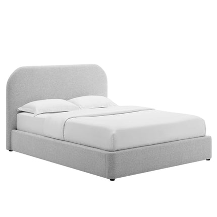 Modway MOD-7140 Keynote Upholstered Fabric Curved Queen Platform Bed Modway