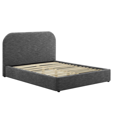 Modway MOD-7140 Keynote Upholstered Fabric Curved Queen Platform Bed Modway