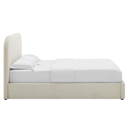 Modway MOD-7142 Keynote Upholstered Fabric Curved King Platform Bed Modway