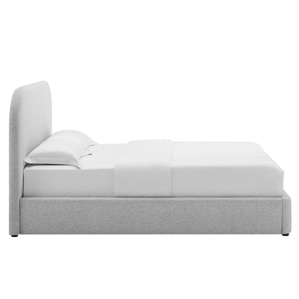 Modway MOD-7142 Keynote Upholstered Fabric Curved King Platform Bed Modway