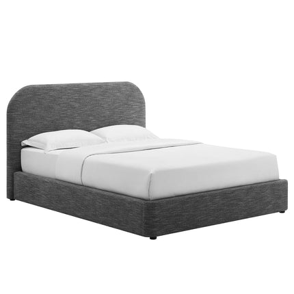 Modway MOD-7142 Keynote Upholstered Fabric Curved King Platform Bed Modway
