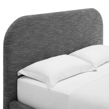 Modway MOD-7142 Keynote Upholstered Fabric Curved King Platform Bed Modway