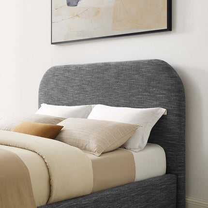 Modway MOD-7142 Keynote Upholstered Fabric Curved King Platform Bed Modway