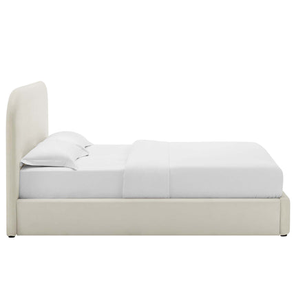 Modway MOD-7143 Keynote Performance Velvet Curved King Platform Bed Modway