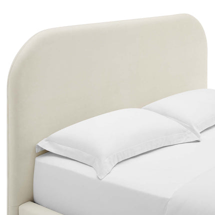Modway MOD-7143 Keynote Performance Velvet Curved King Platform Bed Modway