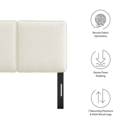 Modway MOD-7145 Lindee Boucle Fabric Twin Headboard Modway