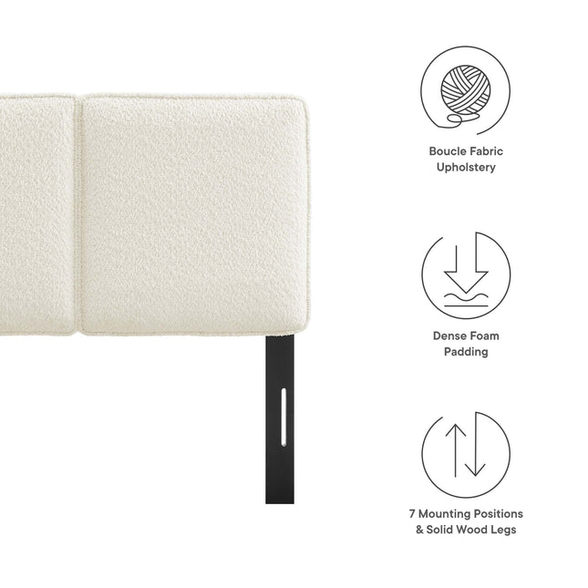 Modway MOD-7145 Lindee Boucle Fabric Twin Headboard Modway