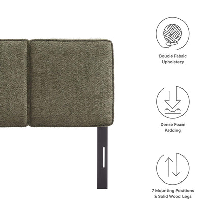 Modway MOD-7145 Lindee Boucle Fabric Twin Headboard Modway