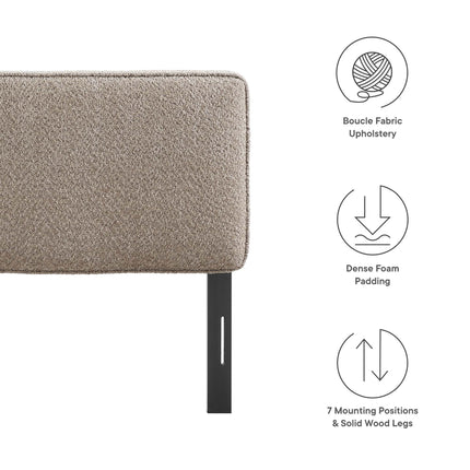 Modway MOD-7147 Lindee Boucle Fabric Full Headboard Modway