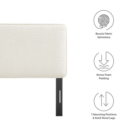 Modway MOD-7149 Lindee Boucle Fabric Queen Headboard Modway