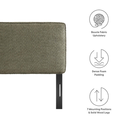 Modway MOD-7151 Lindee Boucle Fabric King Headboard Modway
