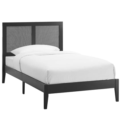 Modway MOD-7152 Sirocco Rattan and Wood Twin Platform Bed - Plaza Home Decor