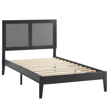 Modway MOD-7152 Sirocco Rattan and Wood Twin Platform Bed - Plaza Home Decor