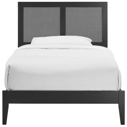 Modway MOD-7152 Sirocco Rattan and Wood Twin Platform Bed - Plaza Home Decor
