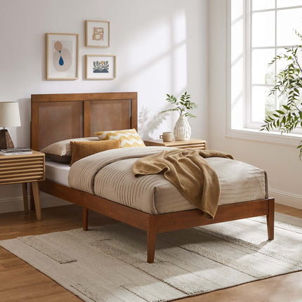 Modway MOD-7152 Sirocco Rattan and Wood Twin Platform Bed - Plaza Home Decor