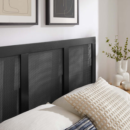 Modway MOD-7153 Sirocco Rattan and Wood Full Platform Bed - Plaza Home Decor