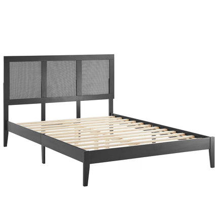 Modway MOD-7153 Sirocco Rattan and Wood Full Platform Bed - Plaza Home Decor