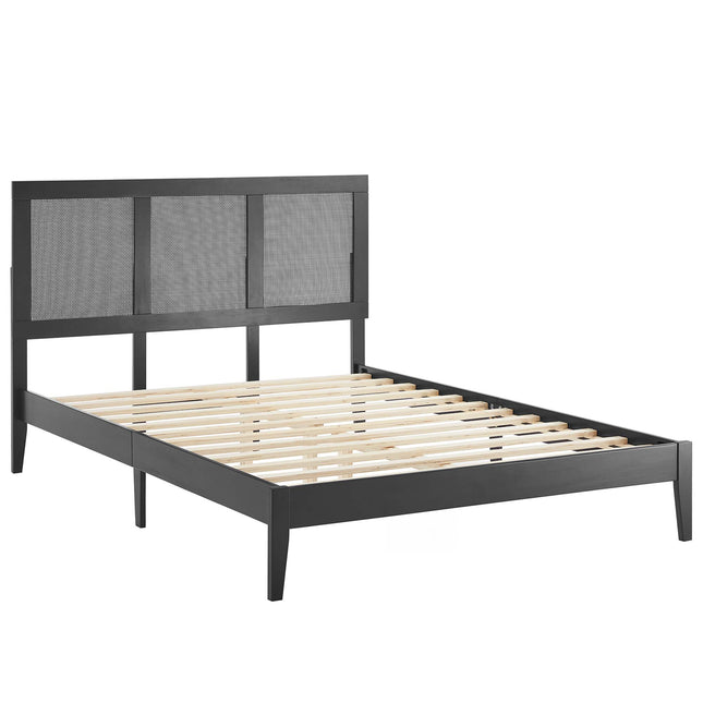 Modway MOD-7153 Sirocco Rattan and Wood Full Platform Bed - Plaza Home Decor