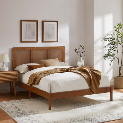 Modway MOD-7153 Sirocco Rattan and Wood Full Platform Bed - Plaza Home Decor