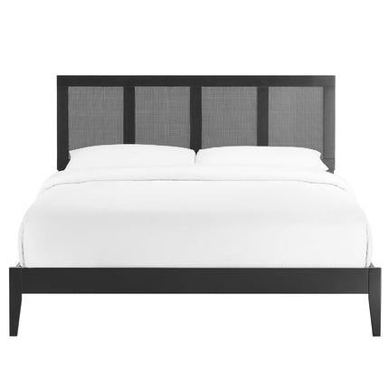 Modway MOD-7154 Sirocco Rattan and Wood Queen Platform Bed - Plaza Home Decor