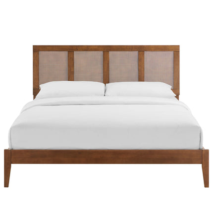 Modway MOD-7154 Sirocco Rattan and Wood Queen Platform Bed - Plaza Home Decor