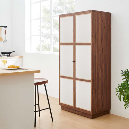 Modway MOD-7156 Capri 70" Tall Wood Grain Storage Cabinet Modway