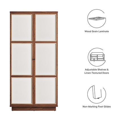 Modway MOD-7156 Capri 70" Tall Wood Grain Storage Cabinet Modway