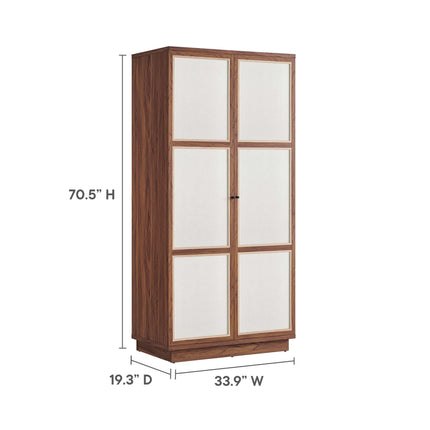 Modway MOD-7156 Capri 70" Tall Wood Grain Storage Cabinet Modway