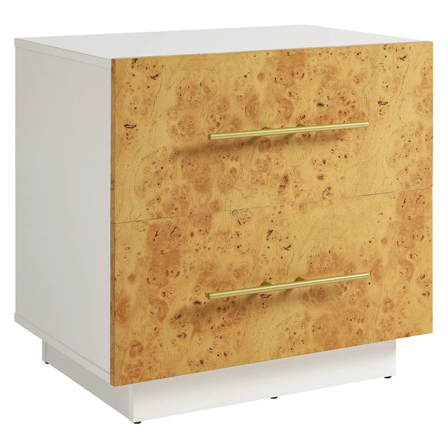 Modway MOD-7159 Abel 2-Drawer Burl Wood Nightstand Modway