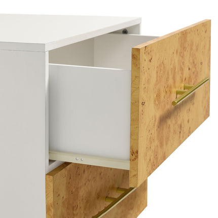 Modway MOD-7159 Abel 2-Drawer Burl Wood Nightstand Modway