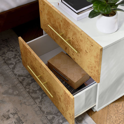 Modway MOD-7159 Abel 2-Drawer Burl Wood Nightstand Modway