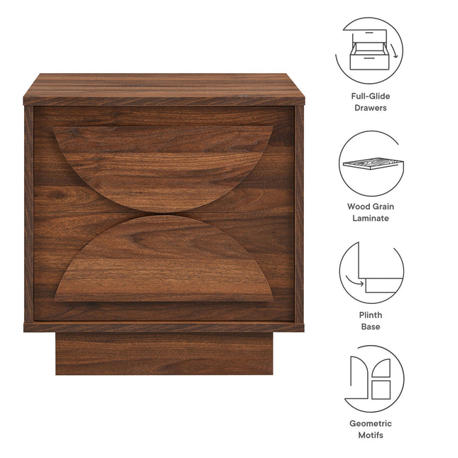 Modway MOD-7162 Bulwark 2-Drawer Nightstand Modway