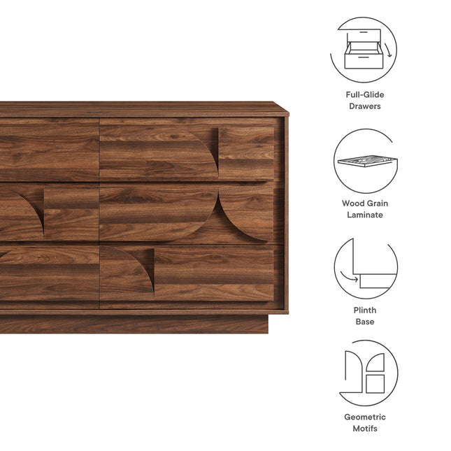 Modway MOD-7163 Bulwark 6-Drawer Dresser Modway